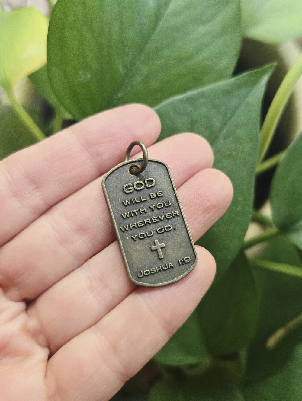 Vintage God Will Be With You Wherever You Go Pendant